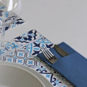 Tovagliolo piegato service posate 32x40 pezzi 50 colore stone jeans Okay tris.jpg